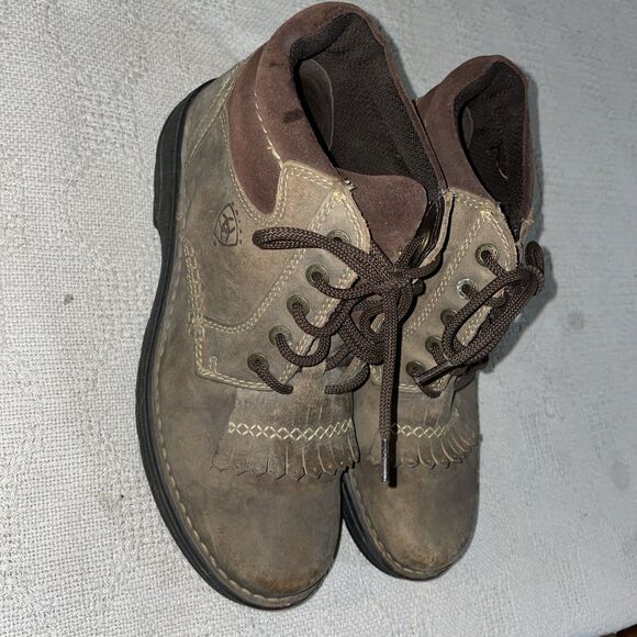Ariat Women’s Work Boots Size 7 B Brown Leather Workwear Outdoors Horses Barn - Picture 4 of 12